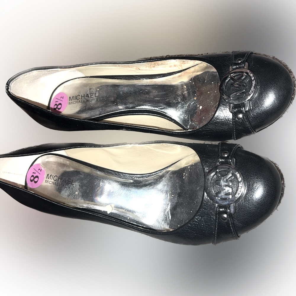 MK Black Kitten Heels